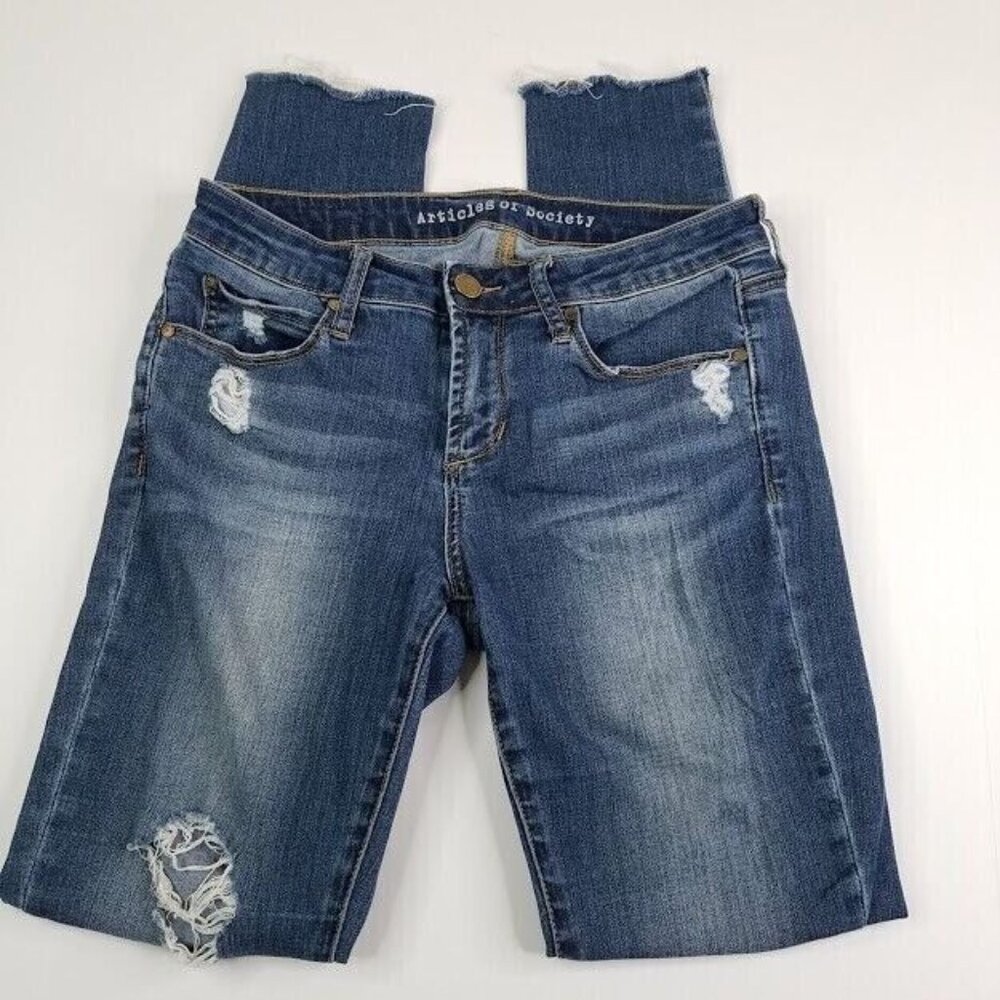 Articles of‎ Society Womens Janis Skinny Jeans Size 26 Distressed Ripped Knee